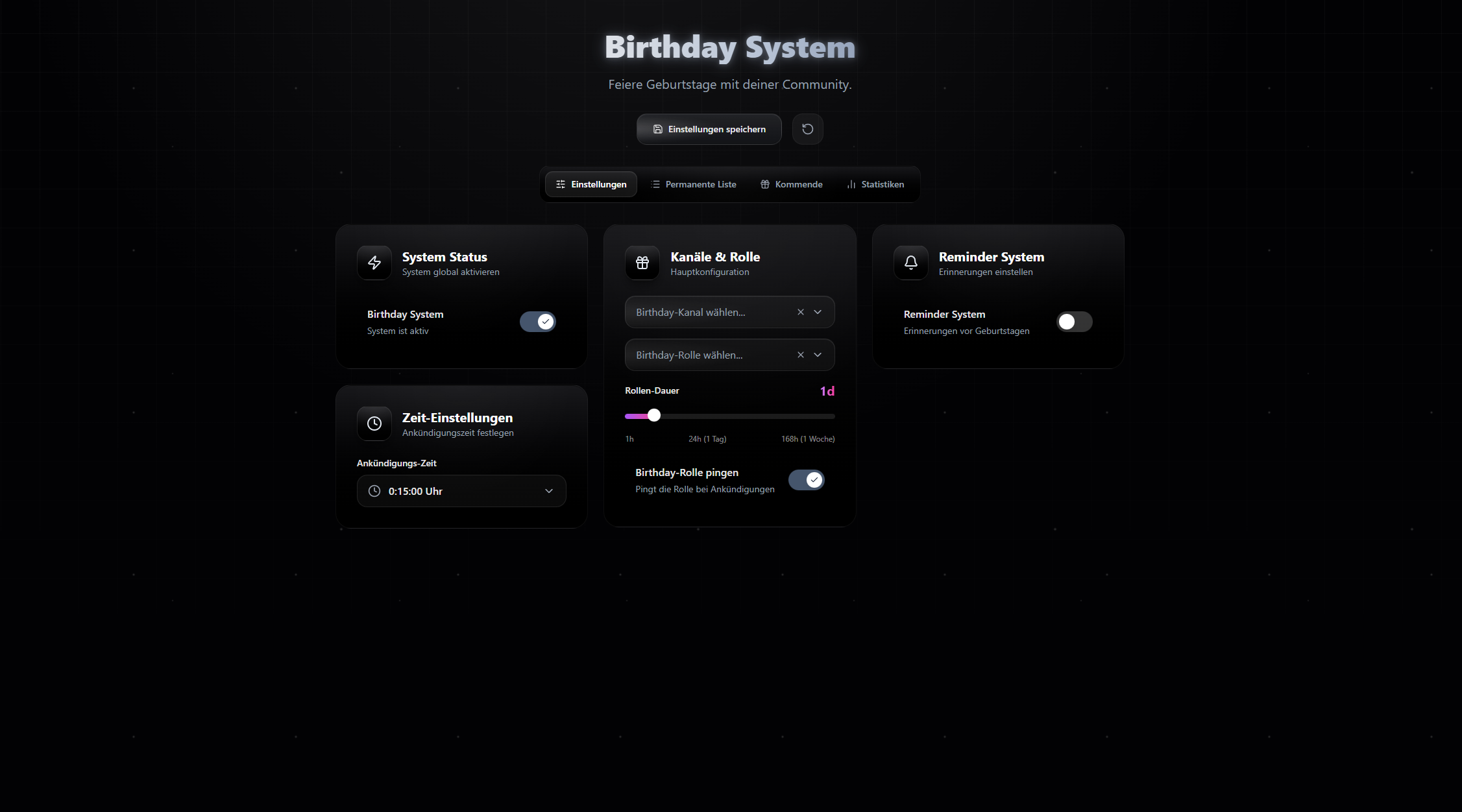 Birthday System 1