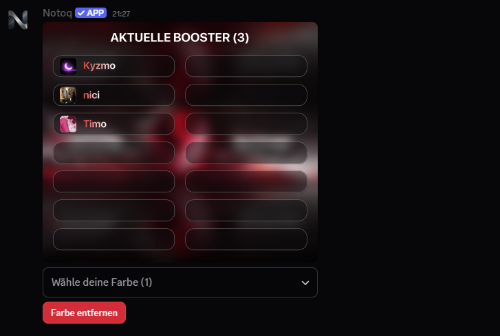 Booster Liste & Farben 2
